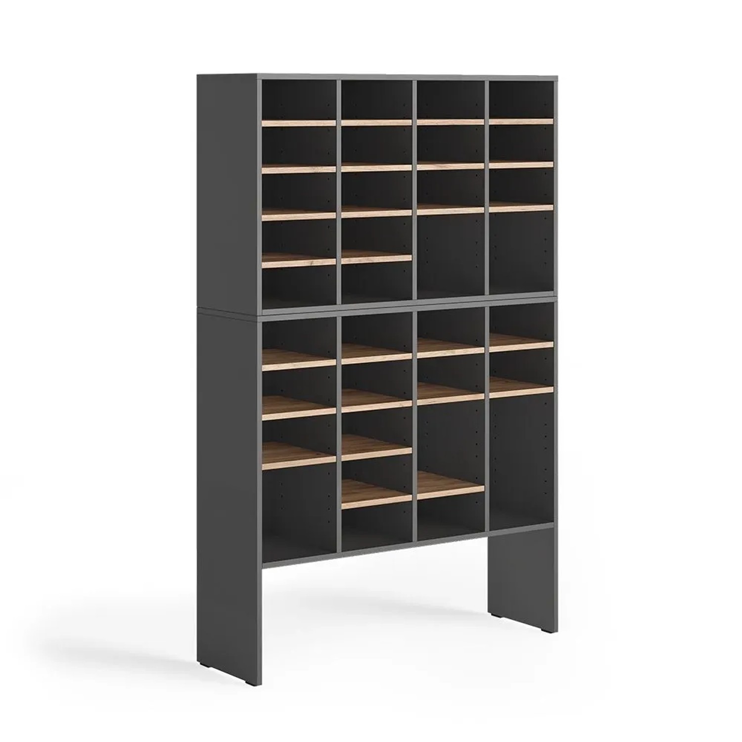 Vicco Schuhschrank-Set Lysander Anthrazit/Goldkraft Eiche 104 x 66 2 Teile Art Nr 62686