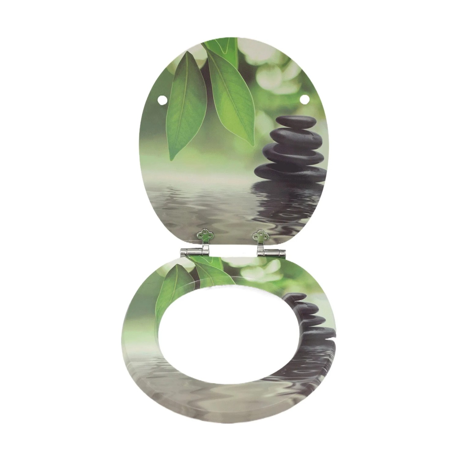 SINOBATH WC-Sitz mit Absenkautomatik Softclose Variabel Scharniere MDF-Material Für Fast Alle Toilettenbecken 43,5 x 37,...