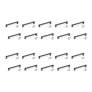Emuca Lot von 20 Möbelgriffe Suez L184 mm 160 mm AChsenabstand Aluminium Schwarz Lackiert