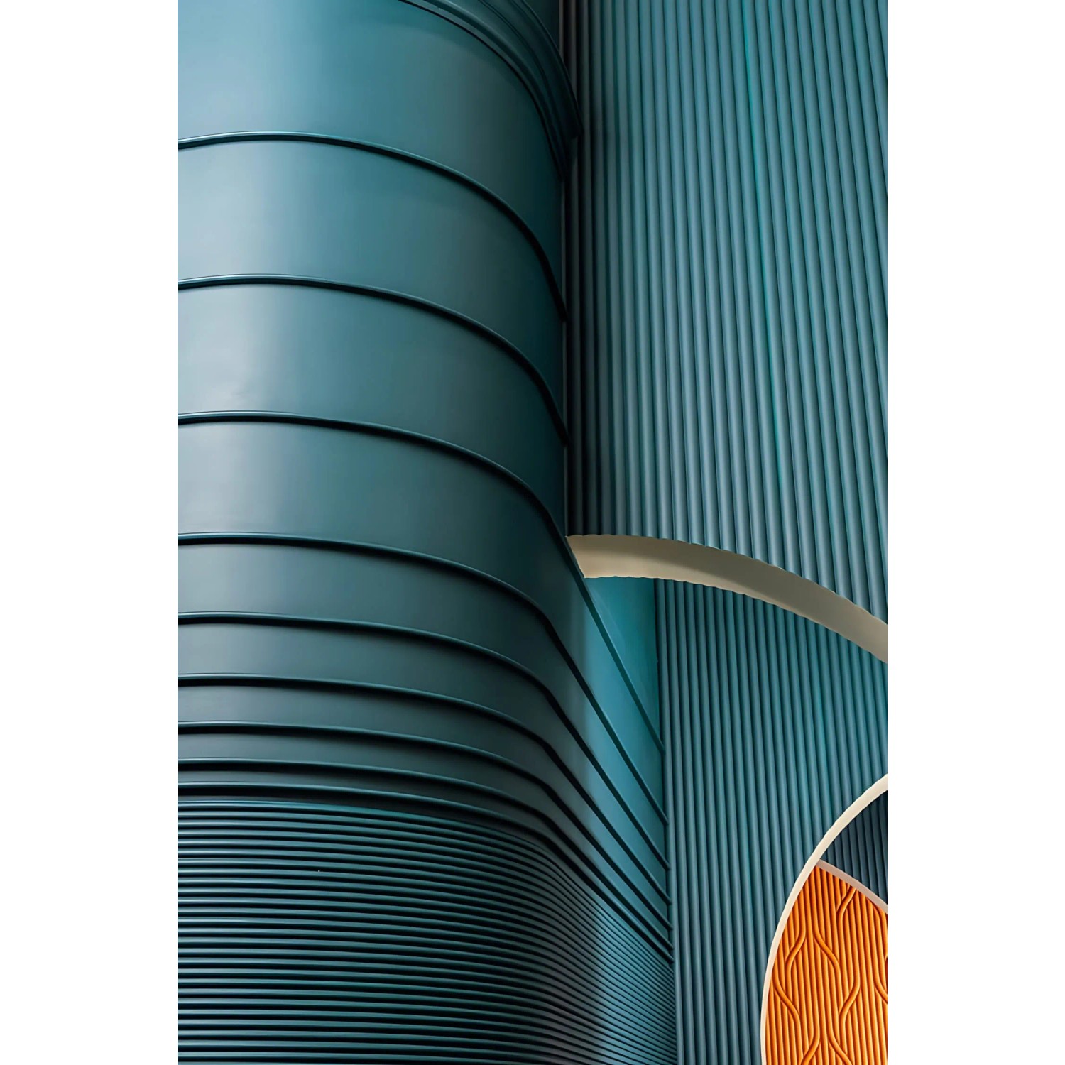 Modernes, blaues 3D Wandpaneel ORAC DECOR WX210-2600 für Wandvertäfelung und Akustik.