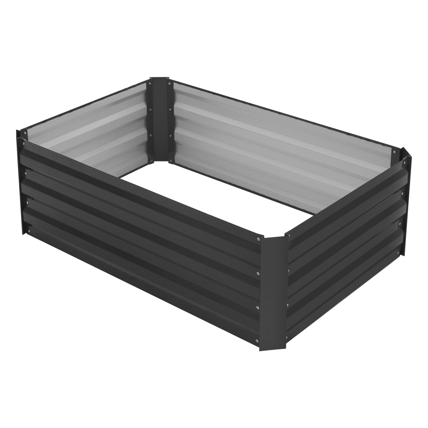 ML-Design Hochbeet Aus Metall Für Garten 90x60x30 cm 150L Anthrazit Wetterfest