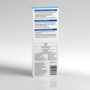 Knauf Dichtecke-Außen, Detail der Verpackung mit Produktinformationen.