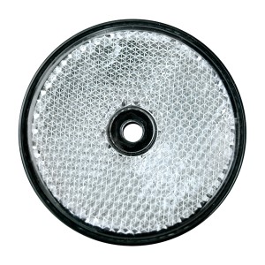 Weißer, runder Reflektor für PKW-Anhänger, 2er-Set, Zubehör für Autoanhänger.