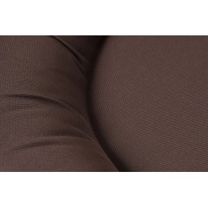 Detailaufnahme: Braunes, wasserfestes Knuffelwuff Hundebett Lucky XL aus Nylongewebe.