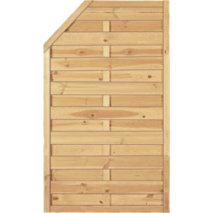 T&J Sichtschutzzaun Maxi-Massiv-Stufe II, grün, 90x150/120 cm, aus kesseldruckimprägniertem Holz.