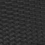 Detailaufnahme des schwarzen Polyrattan-Geflechts vom Juskys Gartentisch Yoro.
