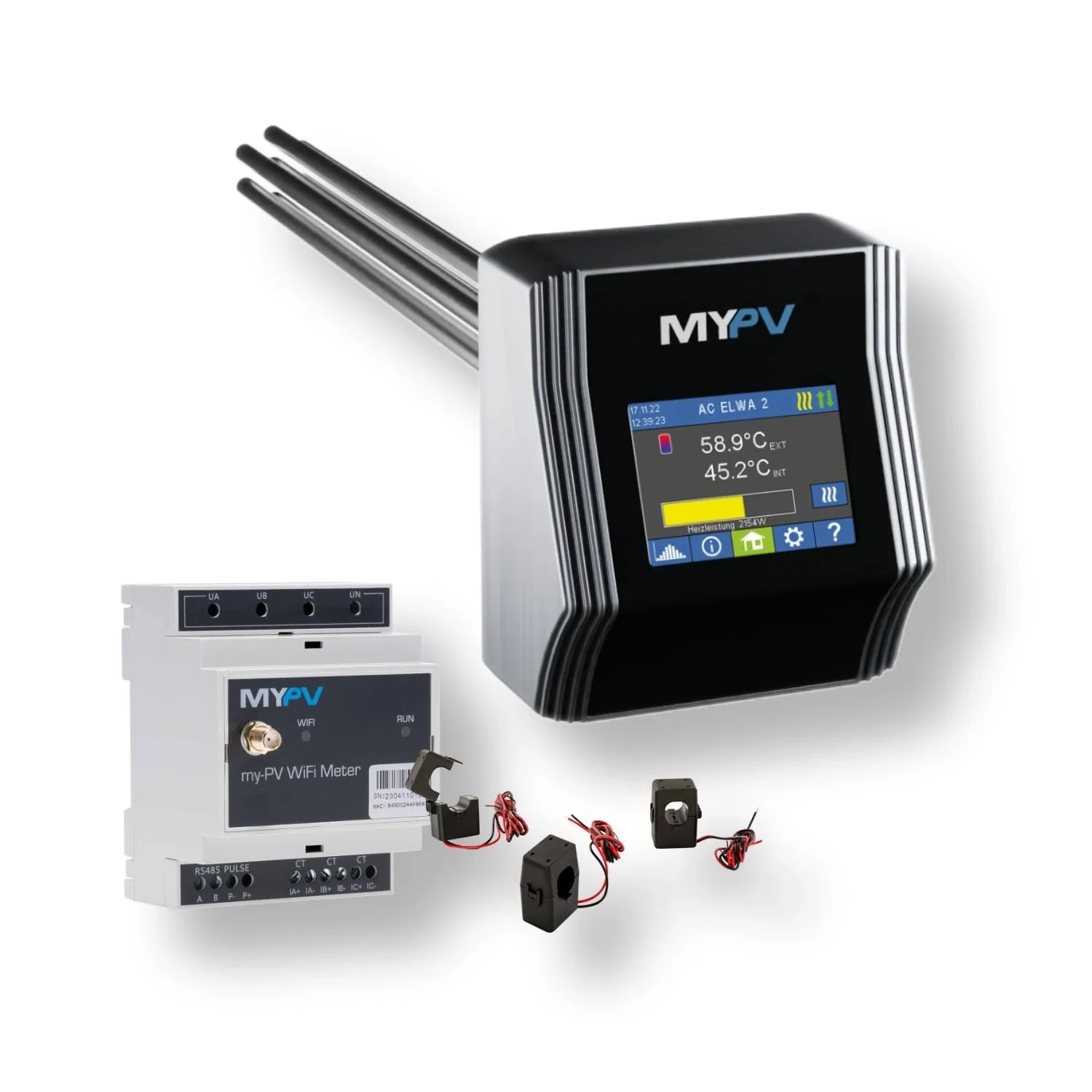 my-PV AC ELWA 2 Solar-Heizstab 3,5 kW inkl. WiFi Meter für Warmwasser mit PV-Überschuss