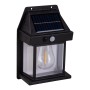 Schwarze Näve LED Solar-Außenwandleuchte Mira, 2er-Set, mit Bewegungsmelder.