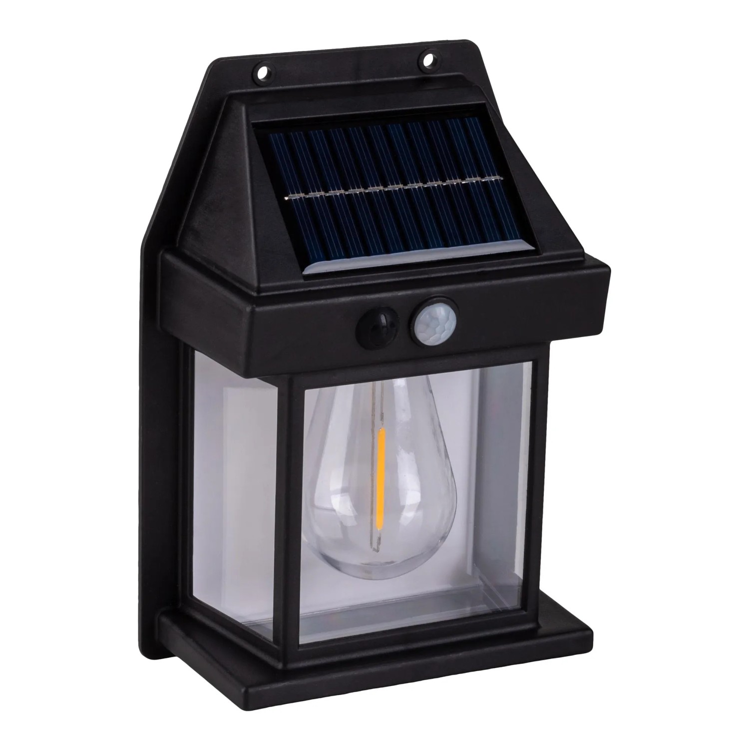 Schwarze Näve LED Solar-Außenwandleuchte Mira, 2er-Set, mit Bewegungsmelder.