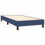 Blaues vidaXL Boxspringbett 100x200 cm mit Stoffbezug und Lattenrost.