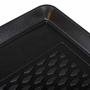 Schwarze Kofferraummatte für VW TIGUAN ALLSPACE (2017-), Gummi, rutschfest.