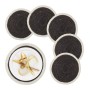 Relaxdays Tischset Seegras Schwarz Creme Hitzebeständig 0,5 cm x 37 cm