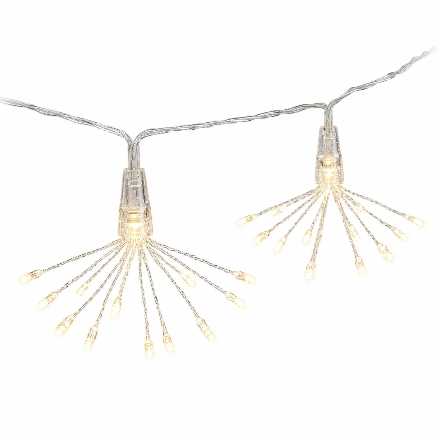Salcar LED Solar Feuerwerk Lichterkette Außen Garten 5er Set Warmweiß