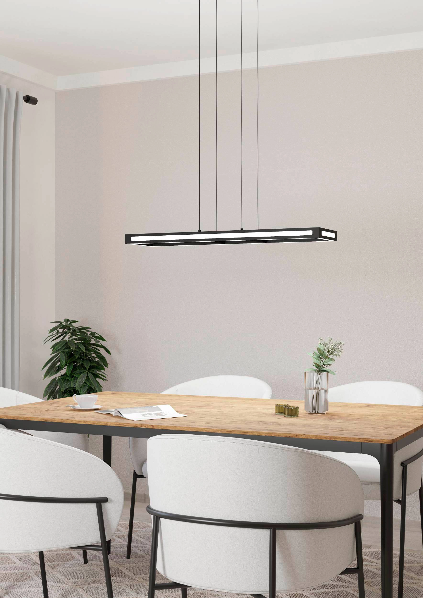 Eglo LED-Hängeleuchte Salvilanas-Z 21 W 110 cm Schwarz Weiß kaufen bei OBI