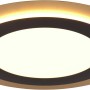 Moderne LED Deckenleuchte Morgan, 42W, schwarz-gold, Ø 45cm. Runde Form, warmweißes Licht.