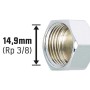 Verchromte Messing Gewinde-Kappe, 14,9 mm (Rp 3/8) für Gewindefittings.