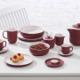 18-teiliges Ritzenhoff & Breker Frühstücks-Set Jasper in Beere: Geschirr-Set mit Tassen, Schalen und Tellern.