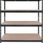 Ar Shelving Schwerlastregal, 180x160x60cm, 4 Böden, Anthrazit. Steckregal für Keller, Garage oder Werkstatt.