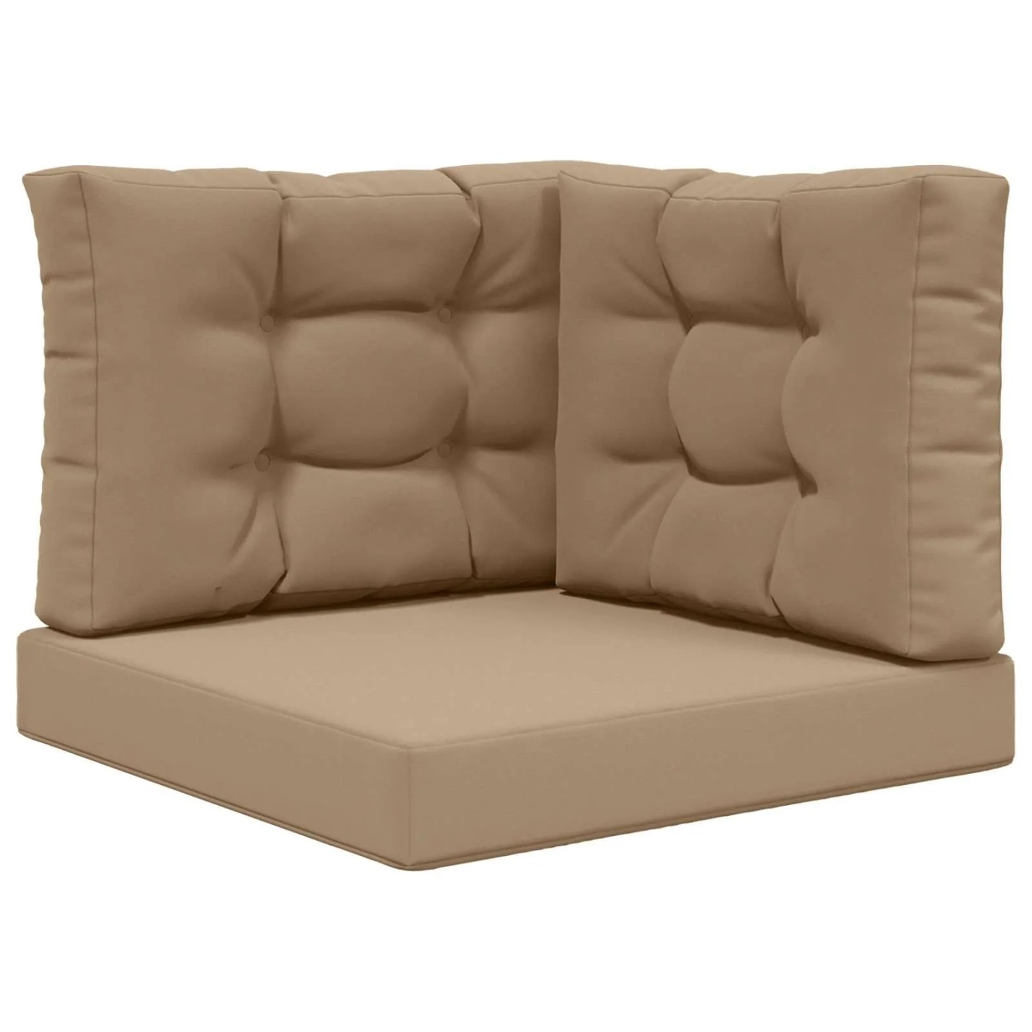 vidaXL Sofakissen für Draußen 3-Tlg Taupe Polyester 900769