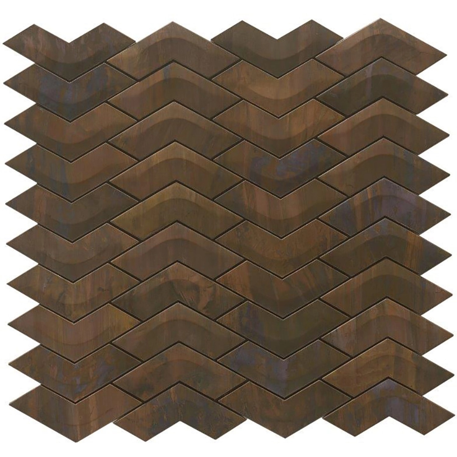 Mosaikmatte Wavy Metall Kupfer 29,5 cm x 30 cm günstig online kaufen