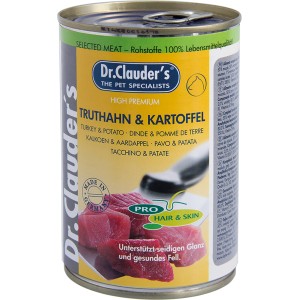 Dr. Clauder Hunde-Nassfutter Truthahn & Kartoffel, Dose. Alleinfutter für Hunde.