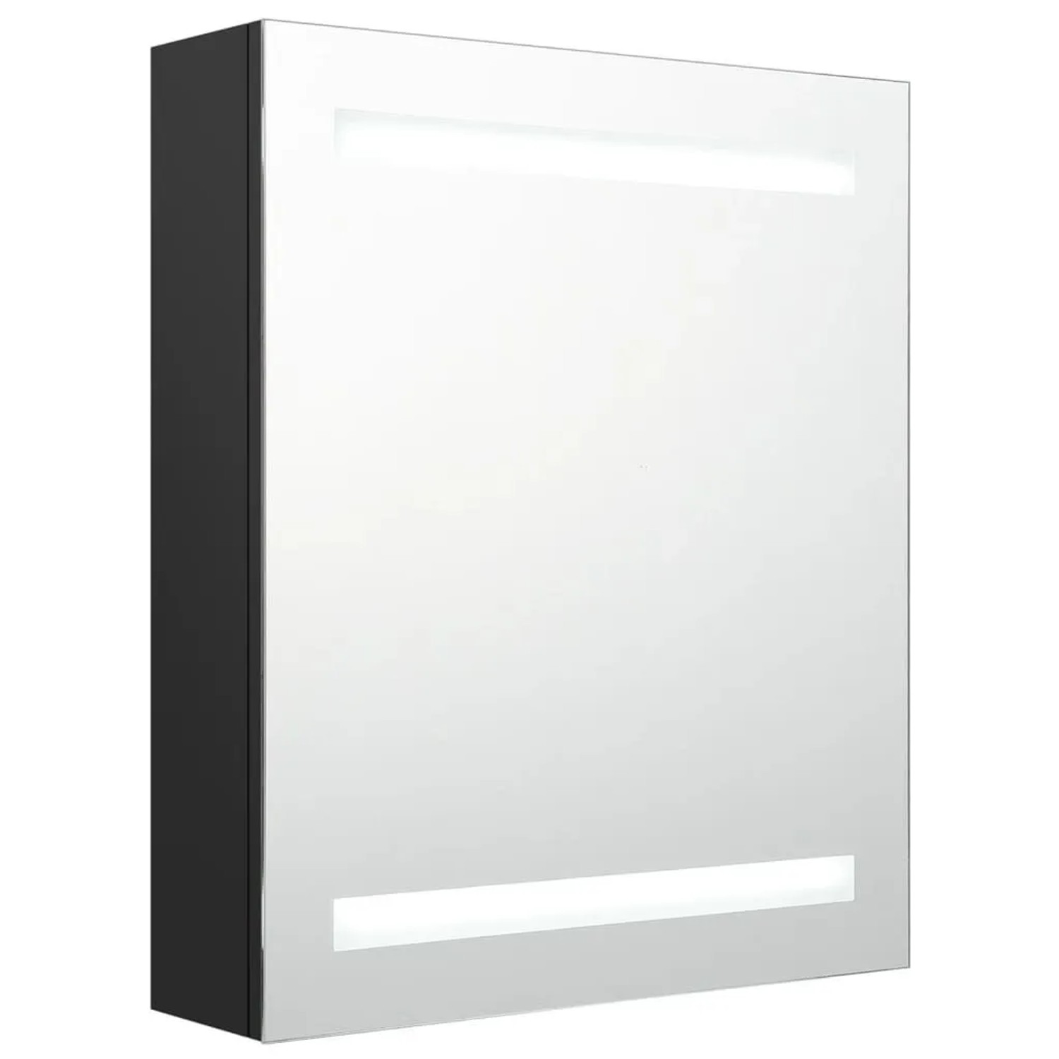 vidaXL LED-Bad-Spiegelschrank Schwarz 50x14x60 cm 326480 günstig online kaufen