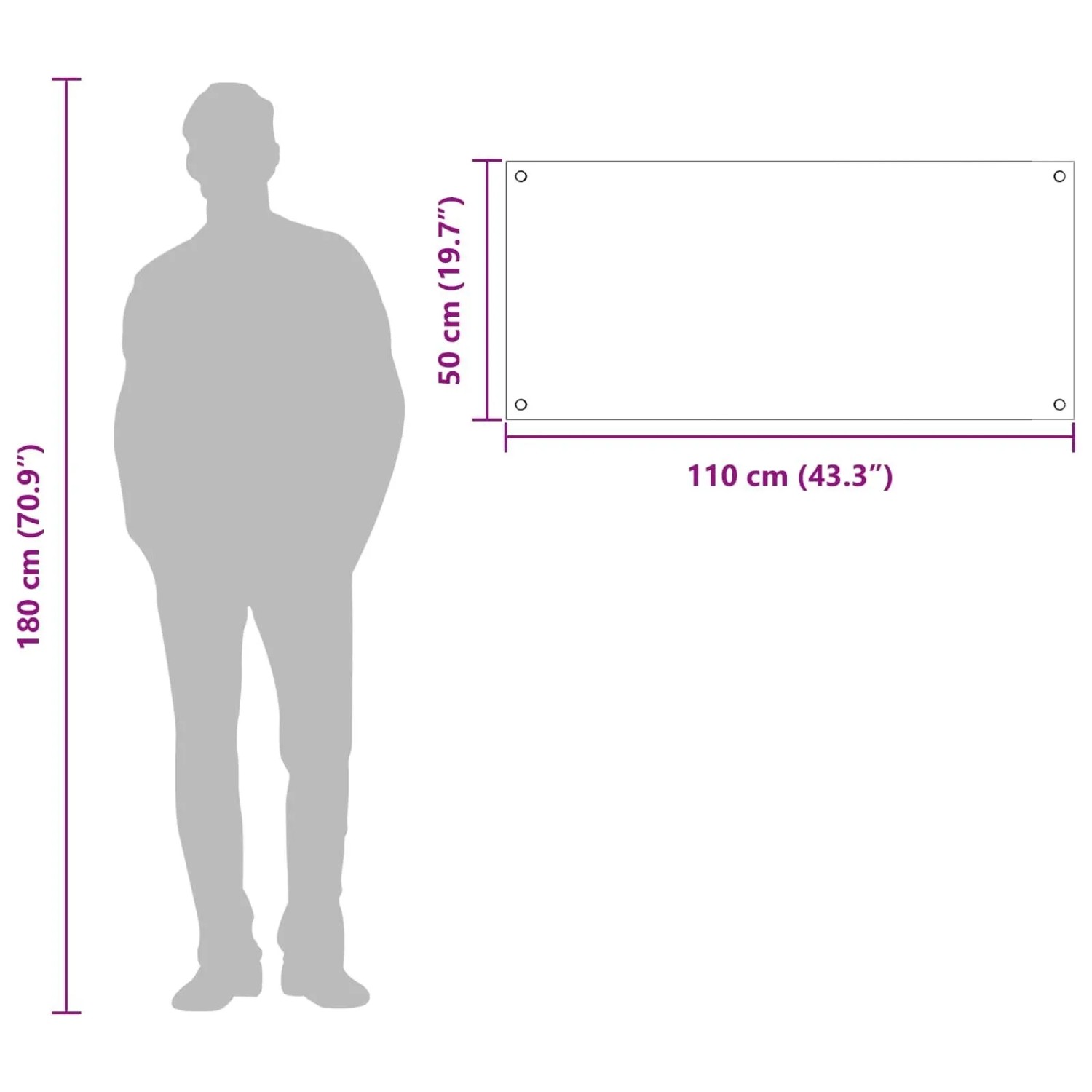 vidaXL Küchenrückwand Schwarz 110 x 50 x 0,6 cm Gehärtetes Glas 42001299_5