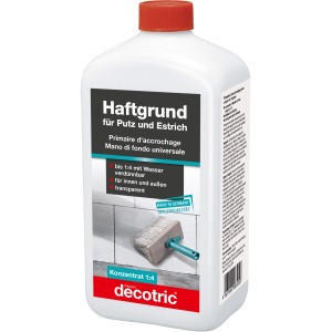 Decotric Haftgrund 1L für Putz und Estrich, Konzentrat zum Verdünnen.