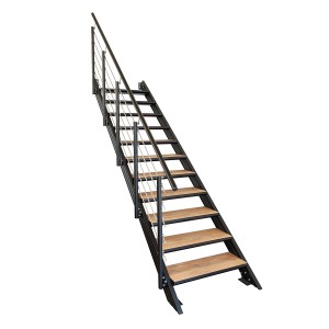 Treba Wangentreppe Brooklyn mit 13 Stufenwannen 80 cm x 30,7 cm Alu Schwarz