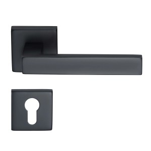 MeinTürgriff Drückergarnitur Trento Schwarz Türdrücker Eckig PZ