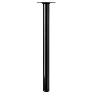 Schwarzes Hettich Tischbein, Ø 30 mm, 400 mm hoch, für Möbelbau.
