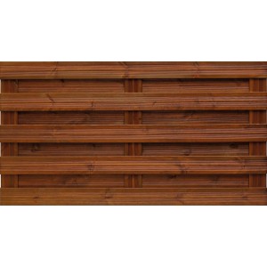 Braunes Sichtschutzzaun-Element Goch, 90x180 cm, aus lasiertem Holz für den Garten.