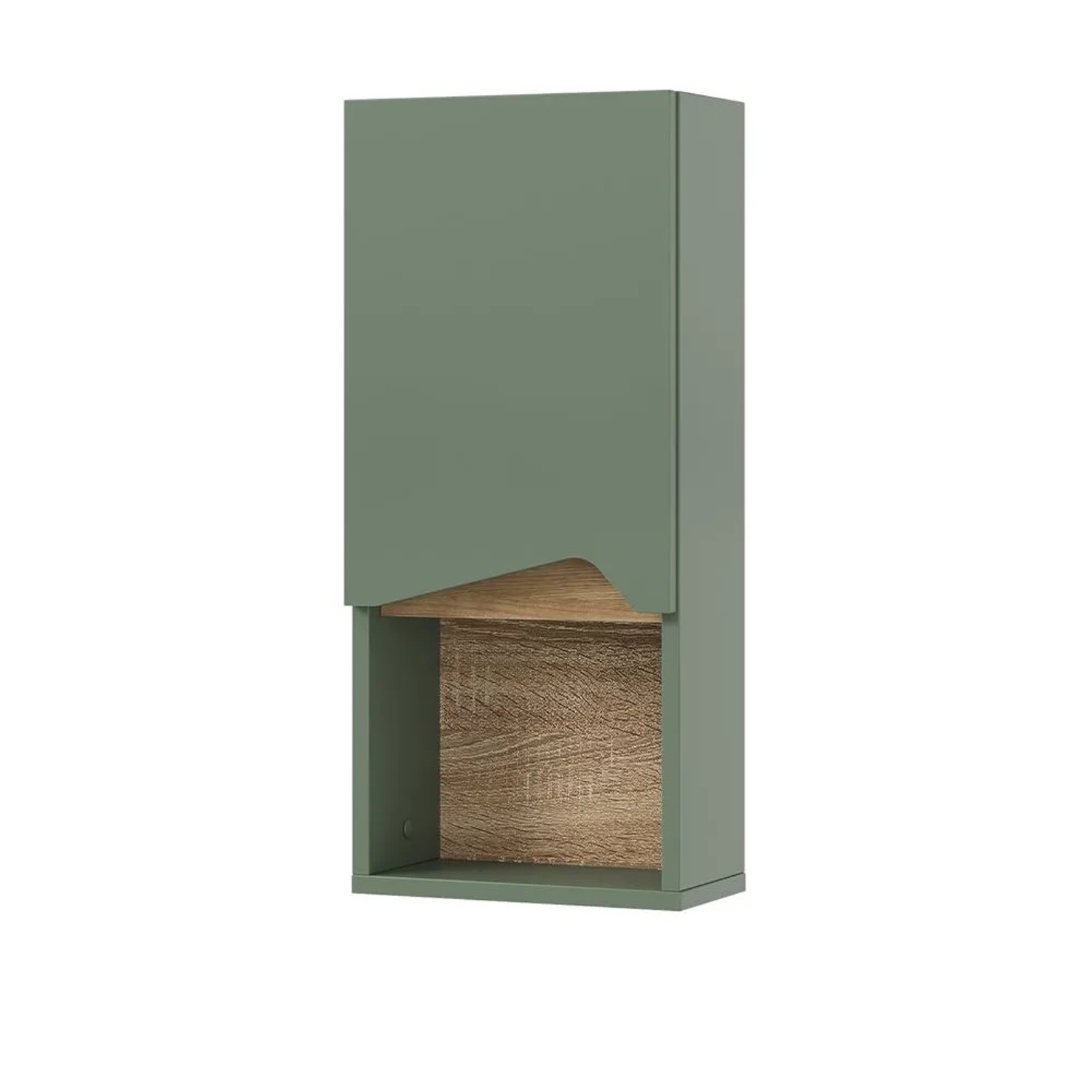 Vicco Badschrank Marelle Grün Artisan 30 x 67 mit Tür und Offenem Fach