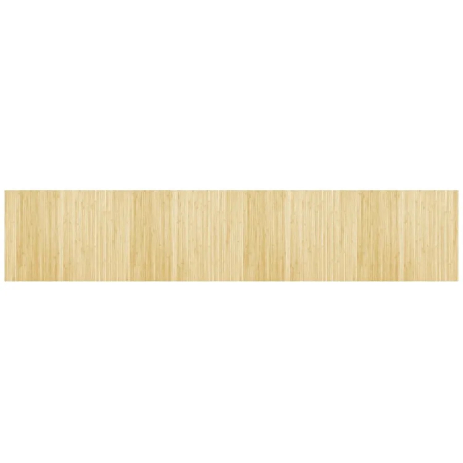 vidaXL Teppich Rechteckig Hell Natur 80x400 cm Bambus 376789