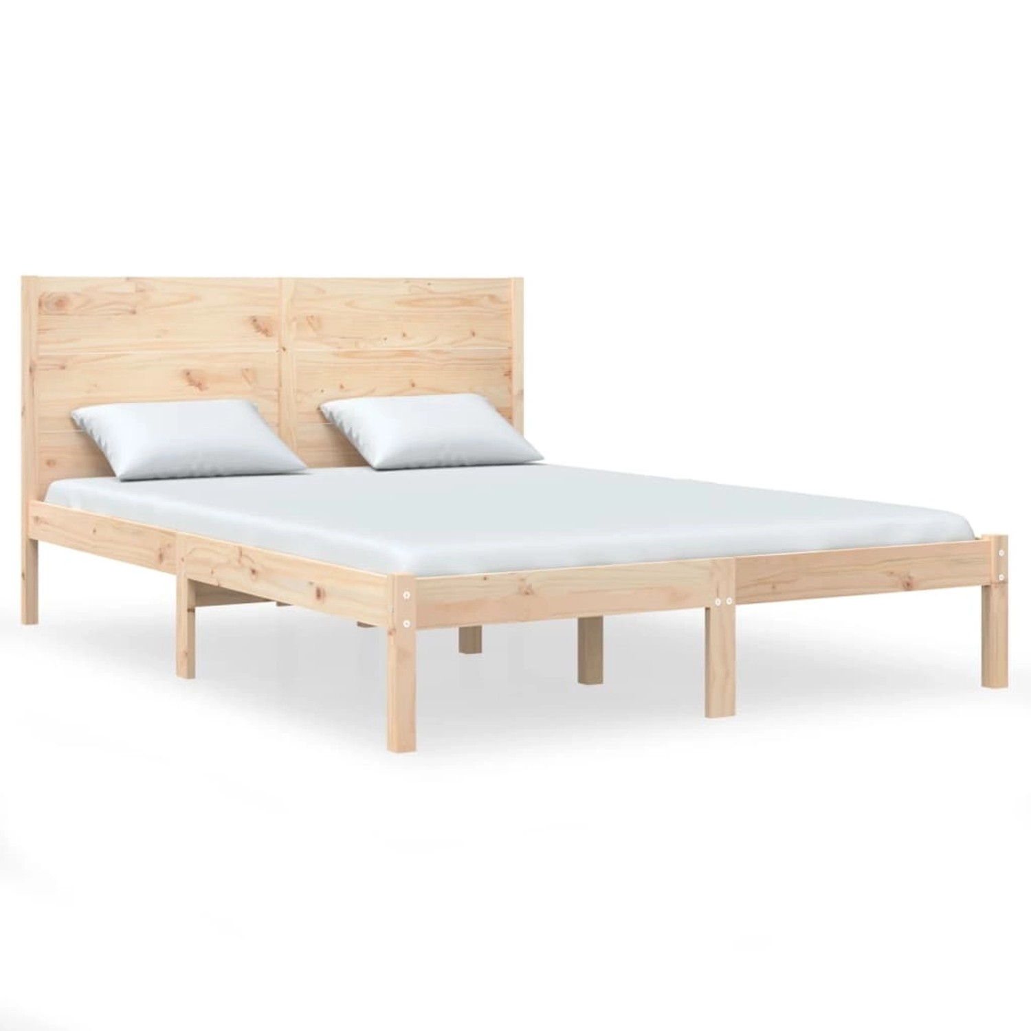 vidaXL Bettgestell Massivholzbett Kiefer 160x200 cm Bett Bettgestell Doppel günstig online kaufen