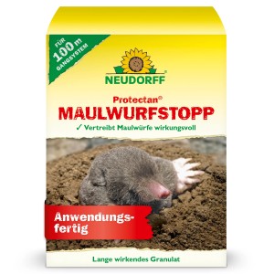 Neudorff Maulwurf-Stopp, 200g Packung Maulwurfschreck mit Maulwurf Abbildung.