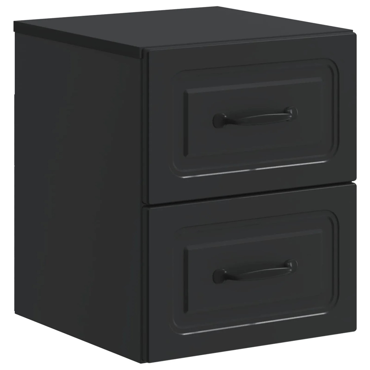vidaXL Wandmontierter Nachttisch Schwarz 34,5 x 33 x 40 cm 899317