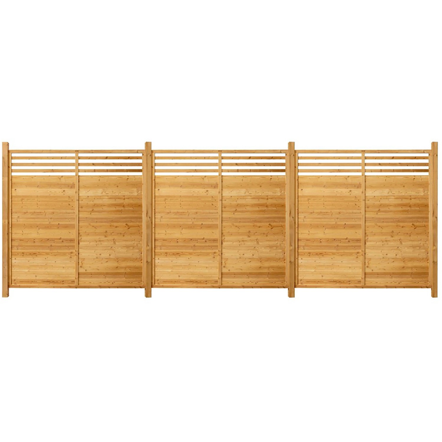 Home Deluxe HolzSichtschutzzaun Soma 3 Elemente und 4 Pfosten Natur