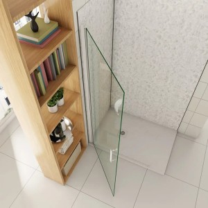 Rechteckige, weiße Duschwanne 100x90 cm mit Schiefer-Effekt und Ablaufgarnitur für Duschkabine.