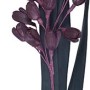 Getrockneter Dekostrauß Lilie Midnight Mystery, lila-schwarz, 95 cm, für stilvolle Deko.