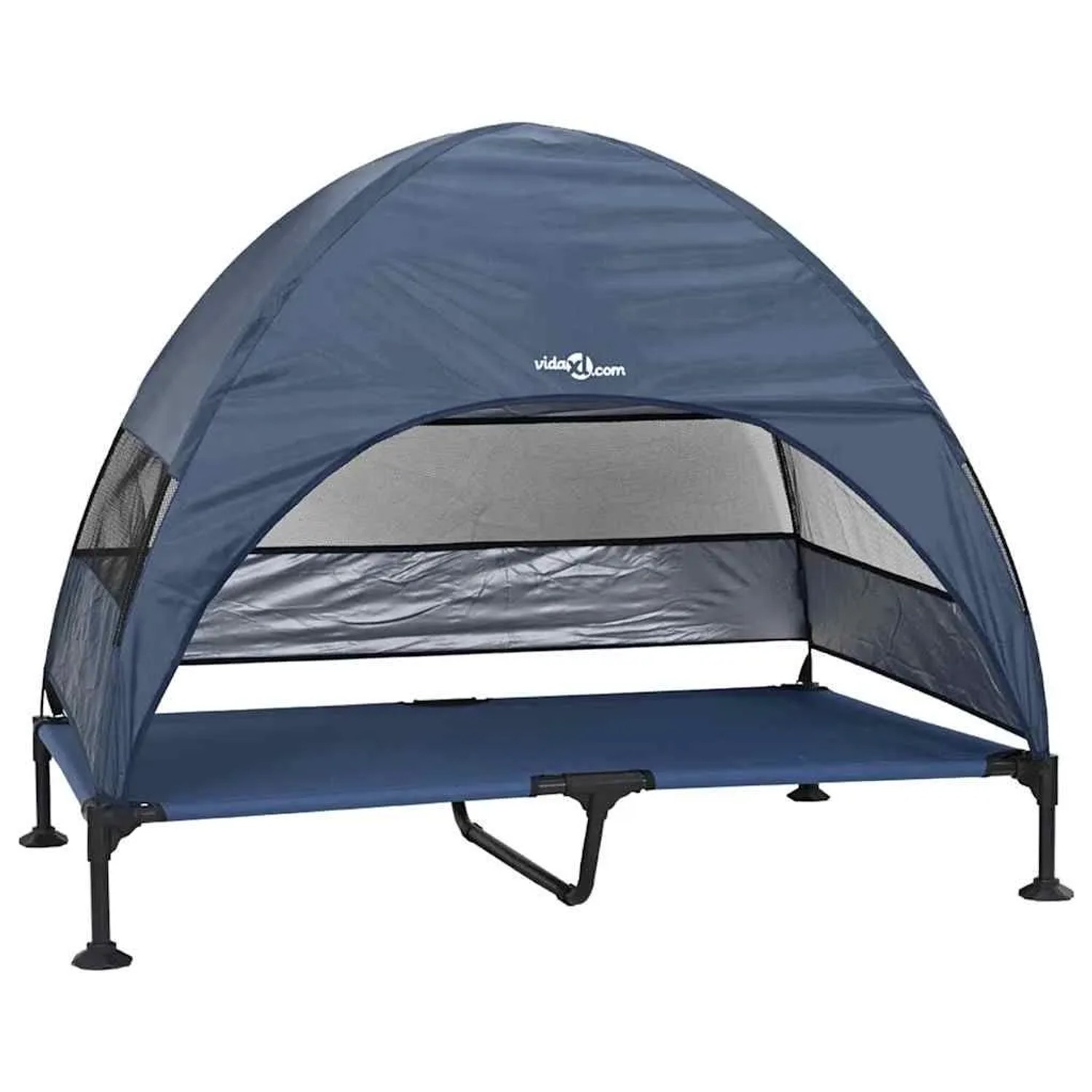 vidaXL Hochgelegtes Hundebett Marineblau 127 x 81 x 108 cm 42008223