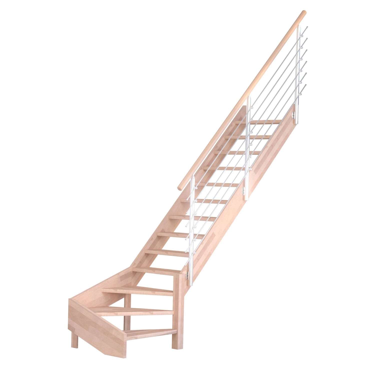 Treppe Mykonos Pro Buche Gew. R 90 cm Design-Geländer-Edelstahl FSC® günstig online kaufen
