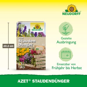 Neudorff Azet Stauden-Dünger 1 kg für farbenfrohe Blüten und erhöhte Widerstandskraft.