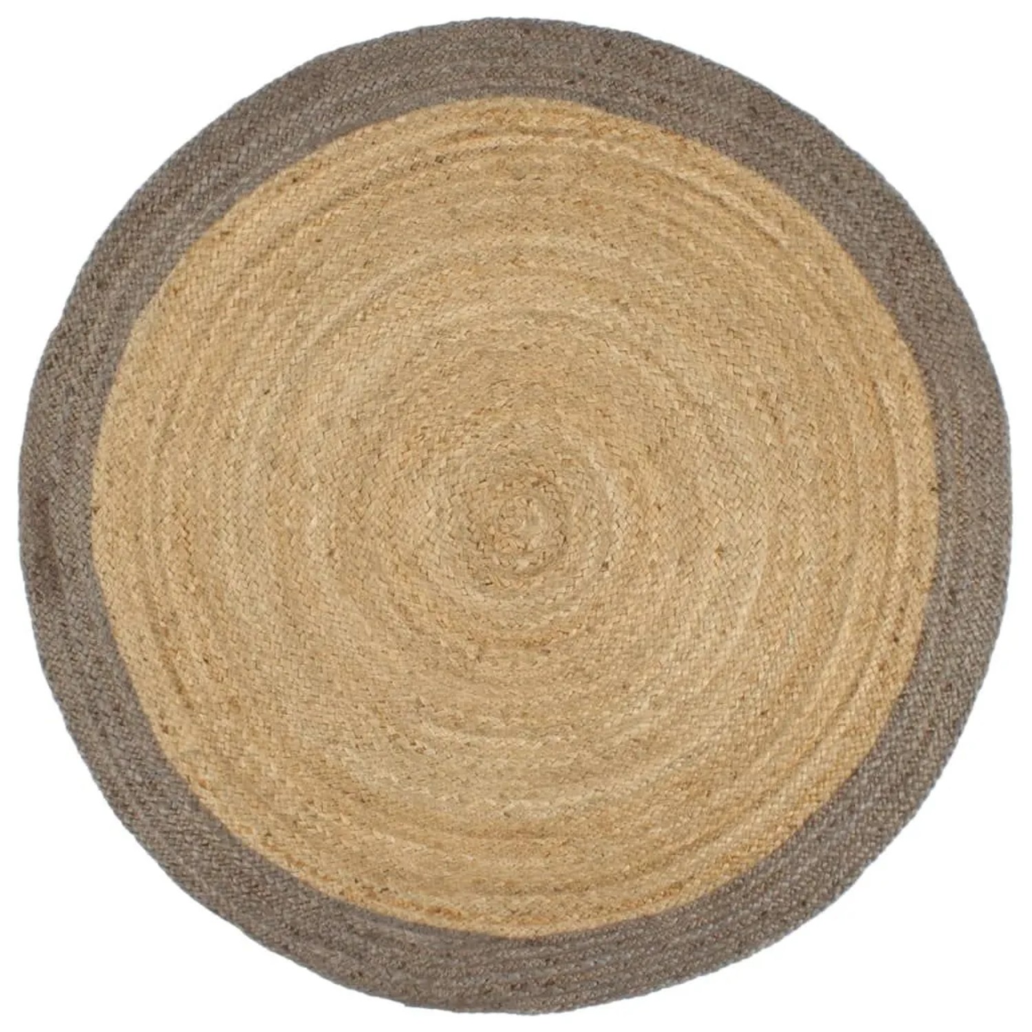 vidaXL Teppich Handgefertigt Jute mit Grauem Rand 180 cm 343602 günstig online kaufen