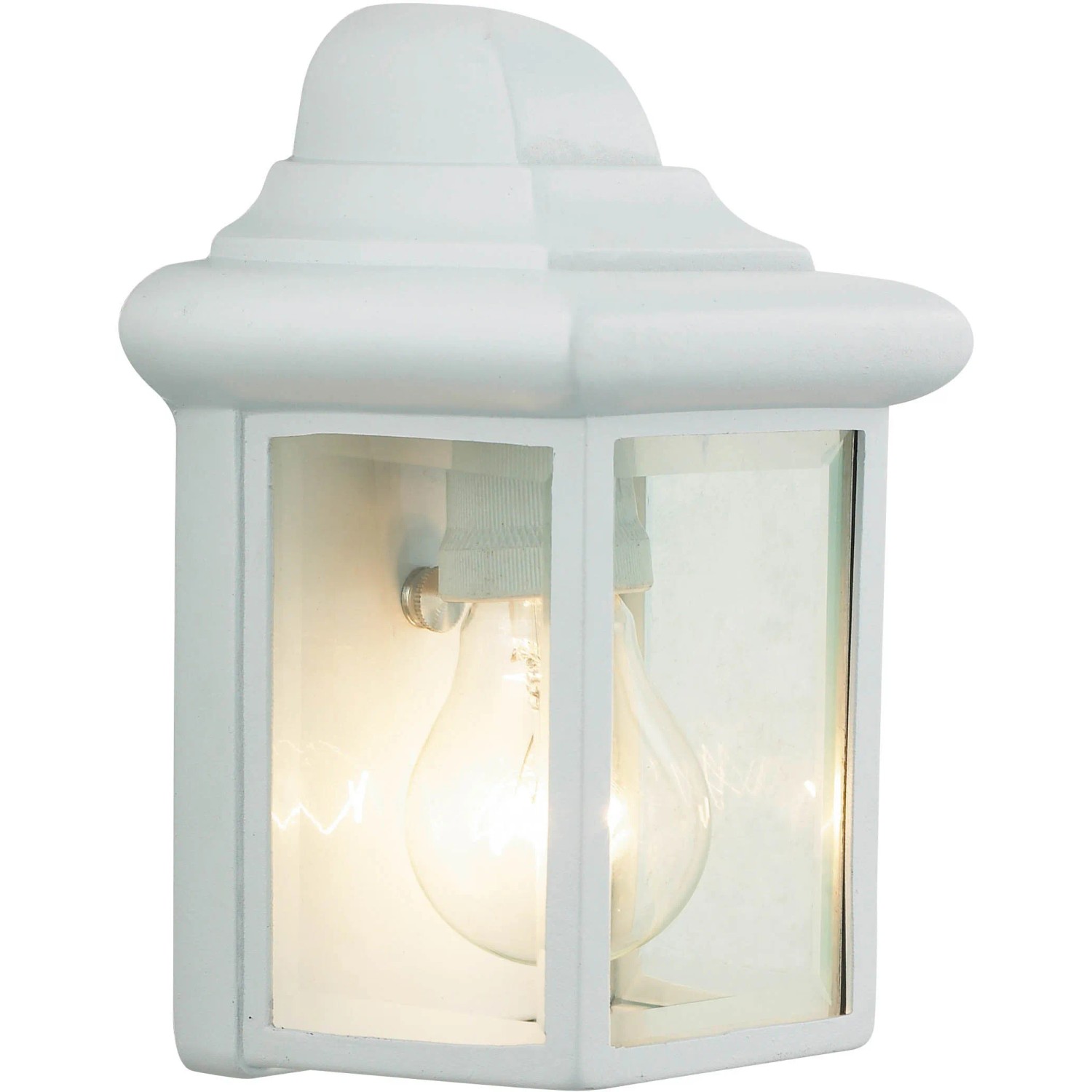 Wandleuchte Für Außenbereich – Oval, Weiß, Aluminium & Glas, IP44, E27 Fassung, 27,5 X 27,5 Cm