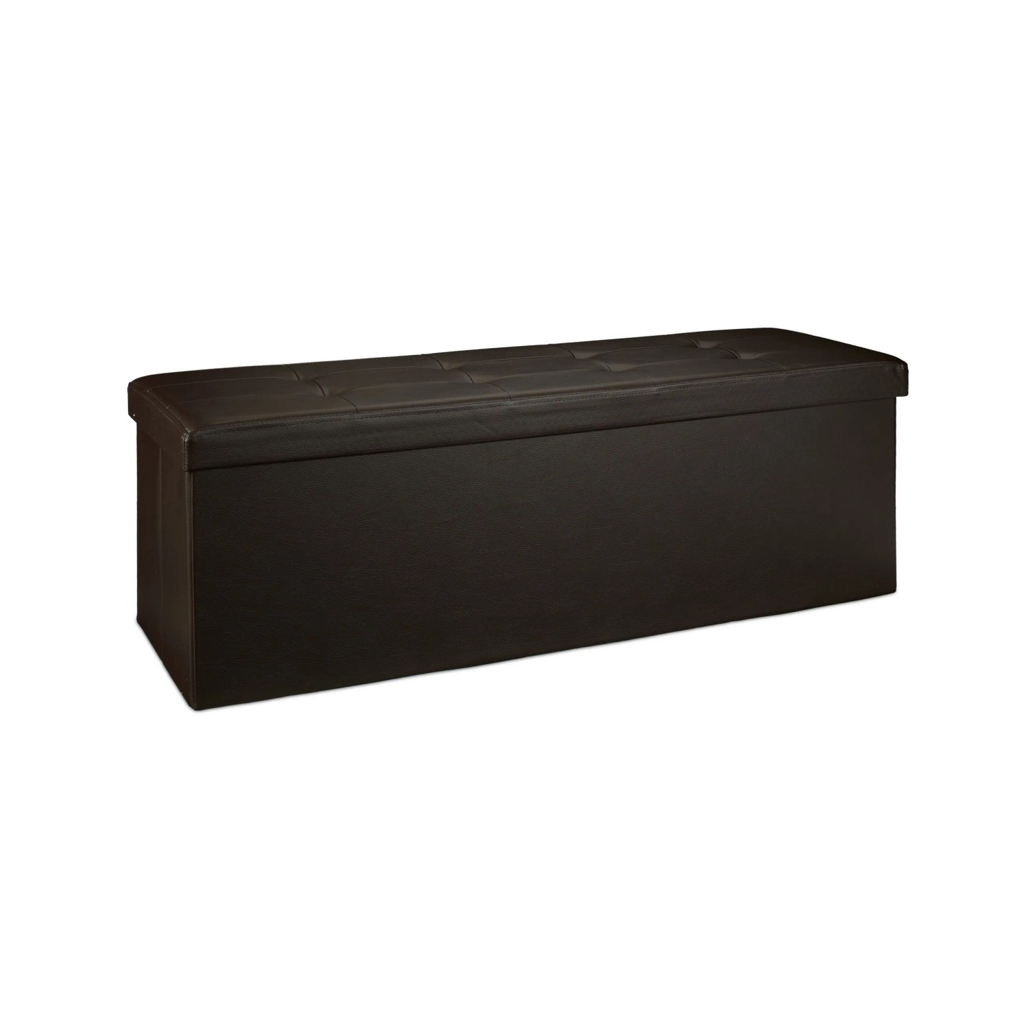 Relaxdays Sitzbank Kunstleder Braun Faltbar 38 cm x 114 cm x 38 cm 9,0 kg