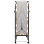 Zusammengeklapptes Veraflex Colonia Gästebett 90x200 cm mit Schutzhülle und Rollen.