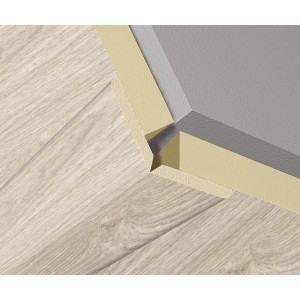 Faltleiste (22x22 mm, 2600 mm) für Paneele, beige, zur flexiblen Eckverkleidung.