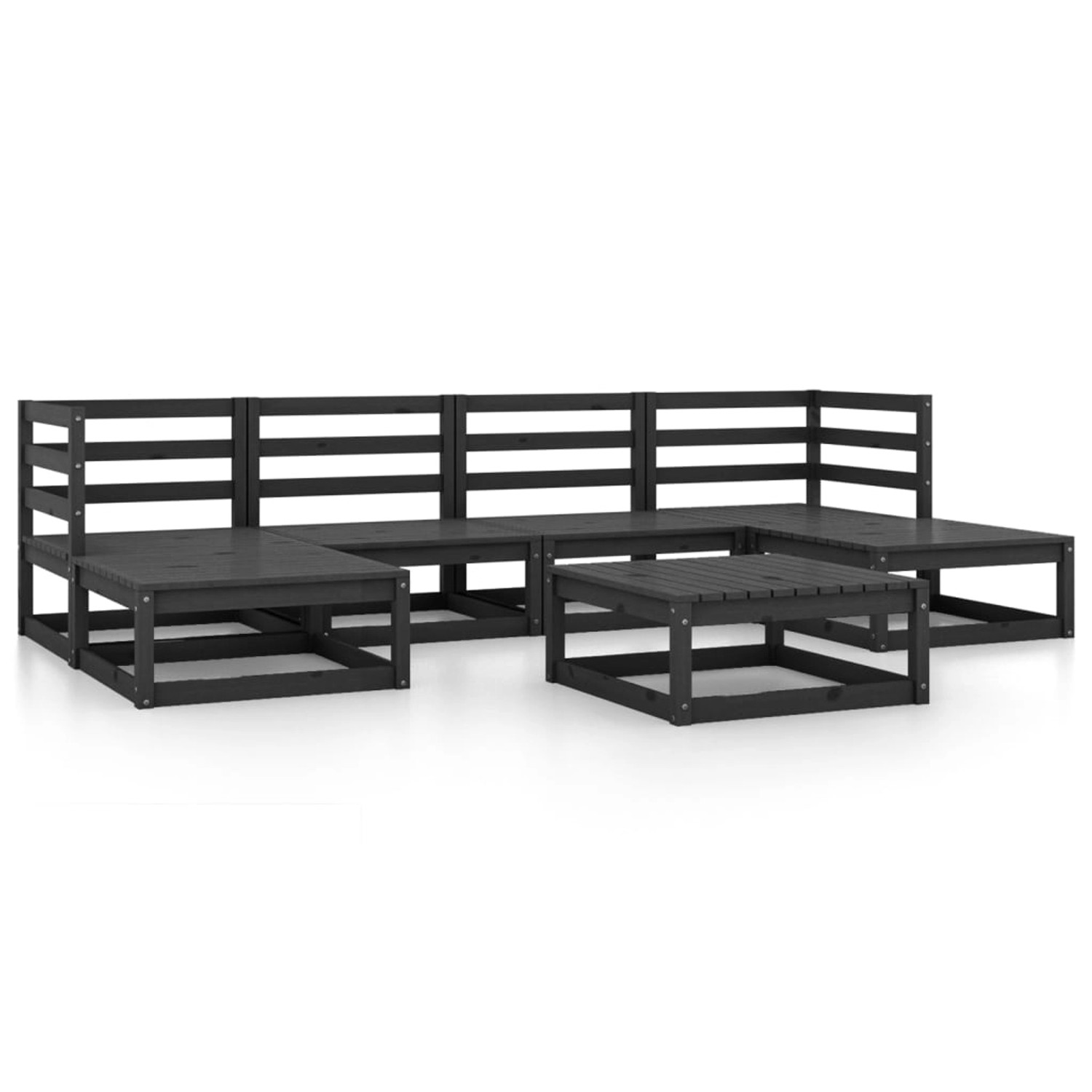 vidaXL 7-tlg Garten-Lounge-Set Massivholz Kiefer Modell 19 günstig online kaufen