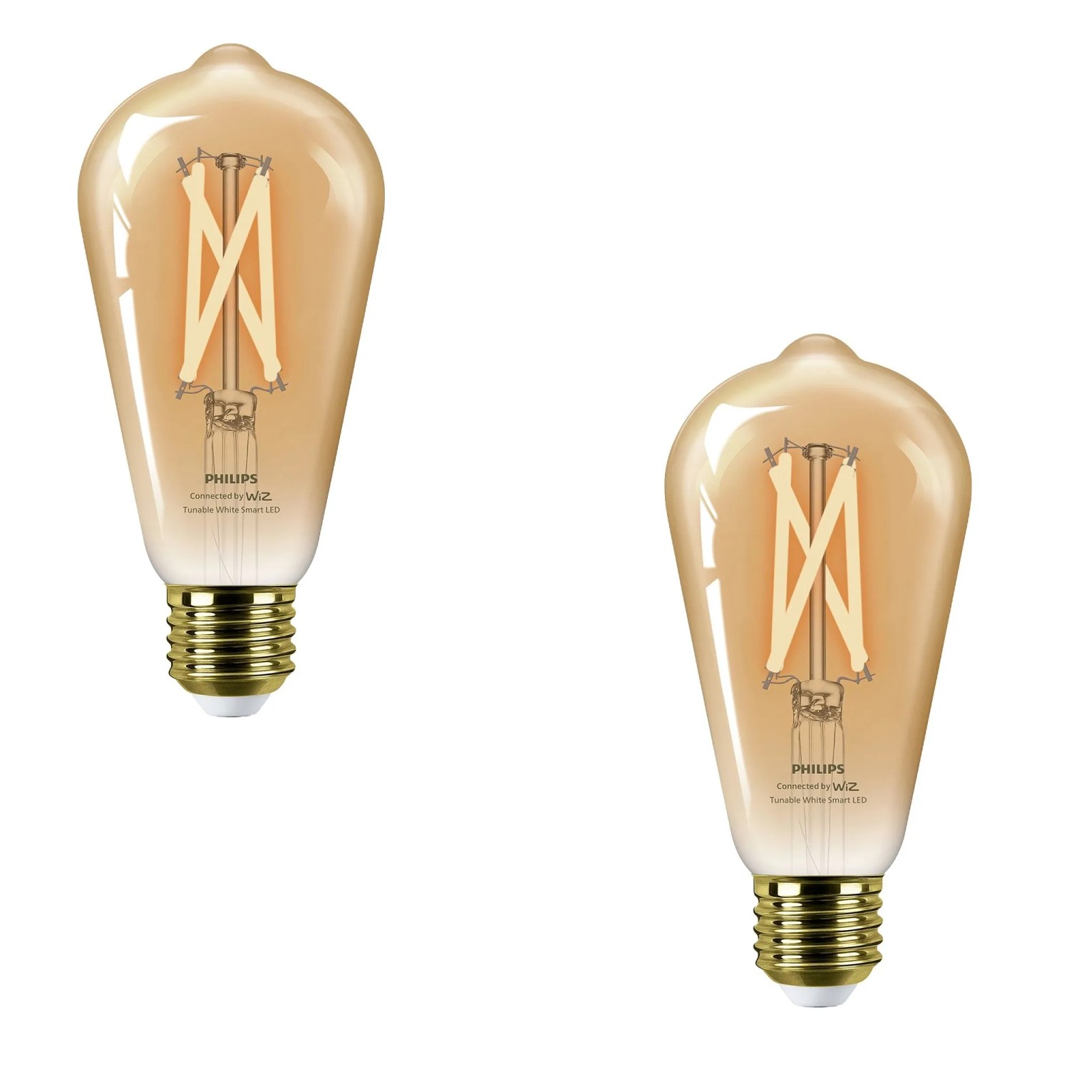 Philips Smart-LED-Leuchtmittel E27 Tropfenform 50 W 640,m 2-Flammig Set